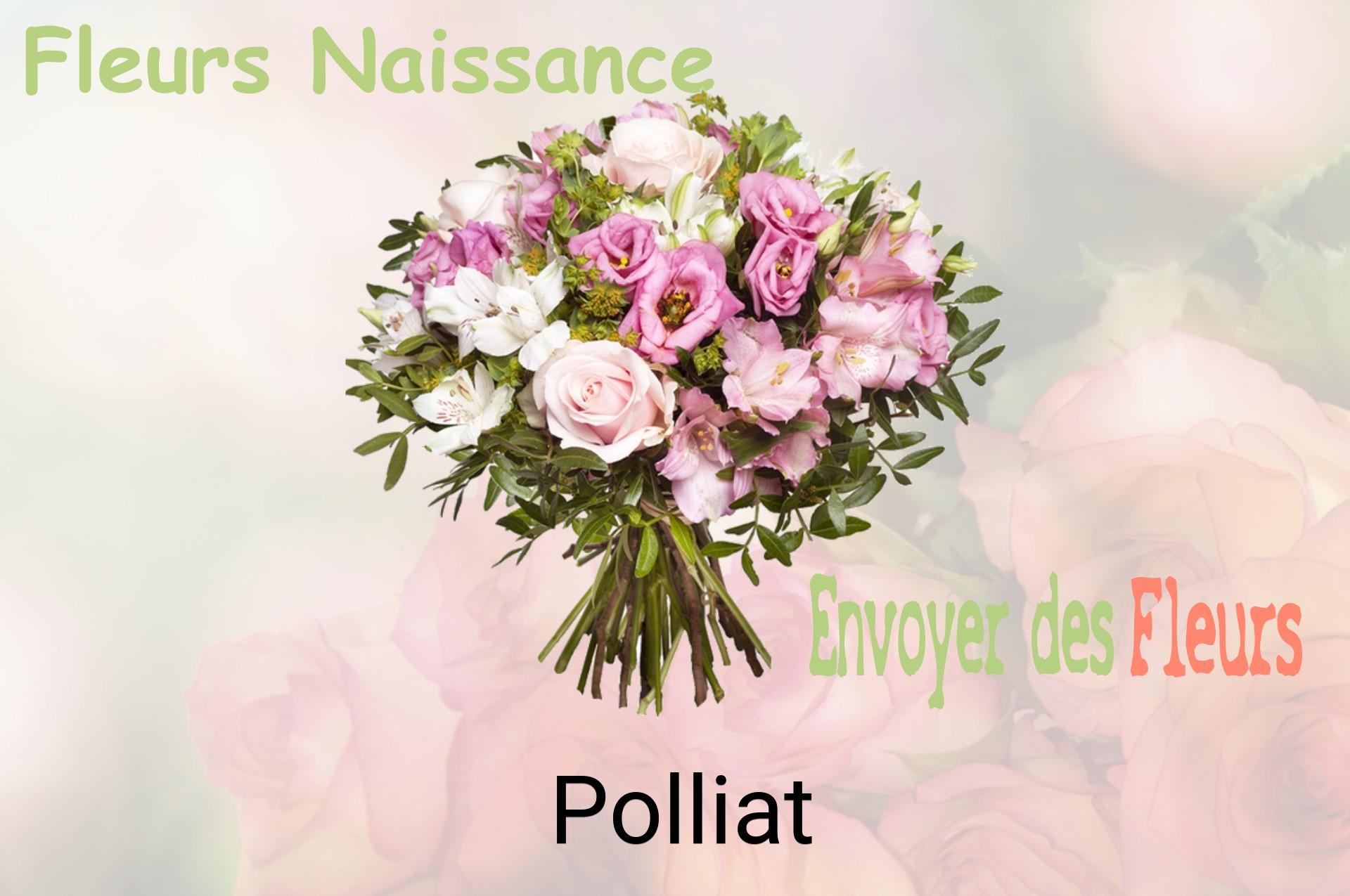 Bouquet de fleurs de naissance livré à Polliat