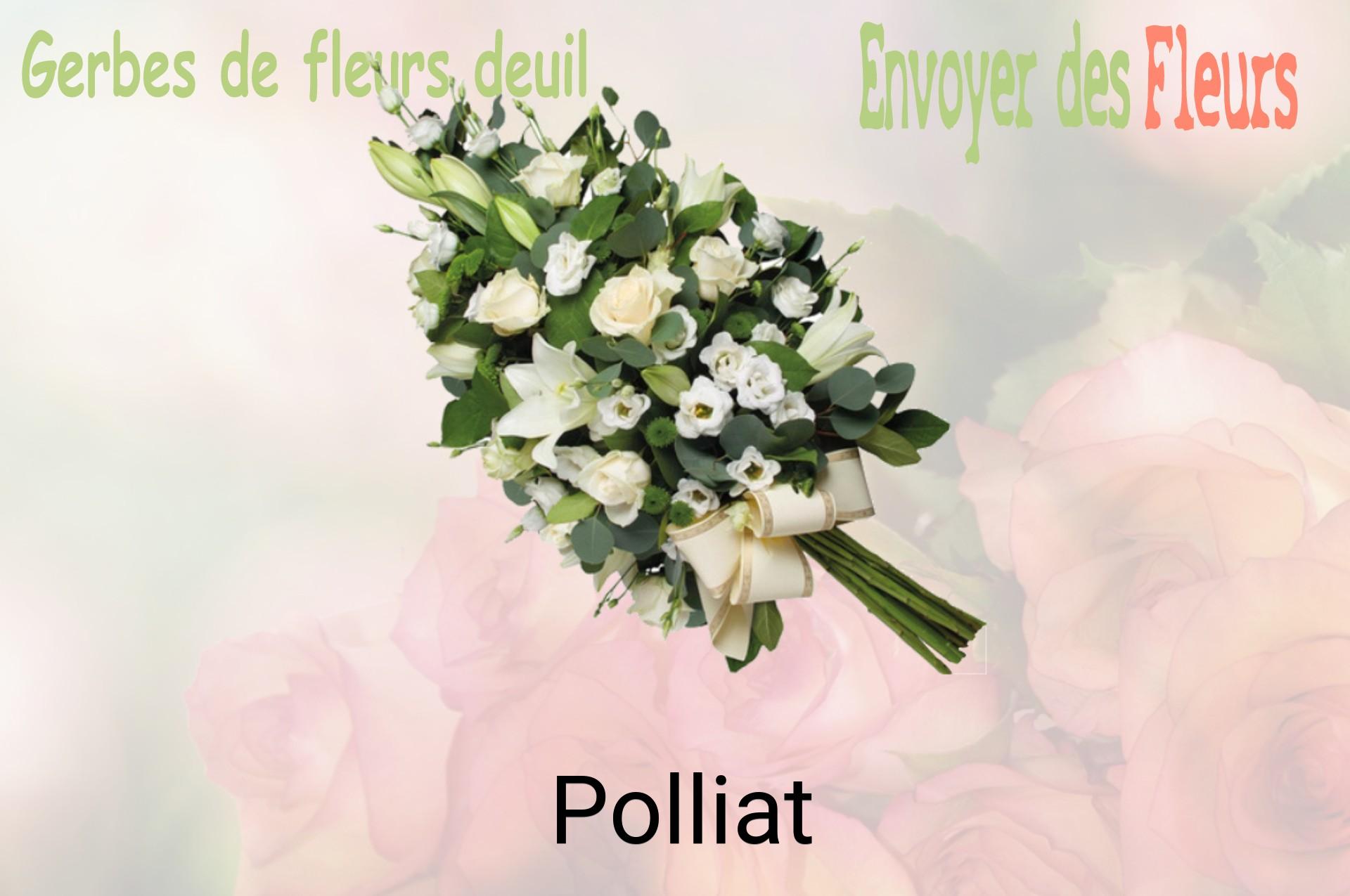 Gerbe de fleurs de deuil livrée à Polliat